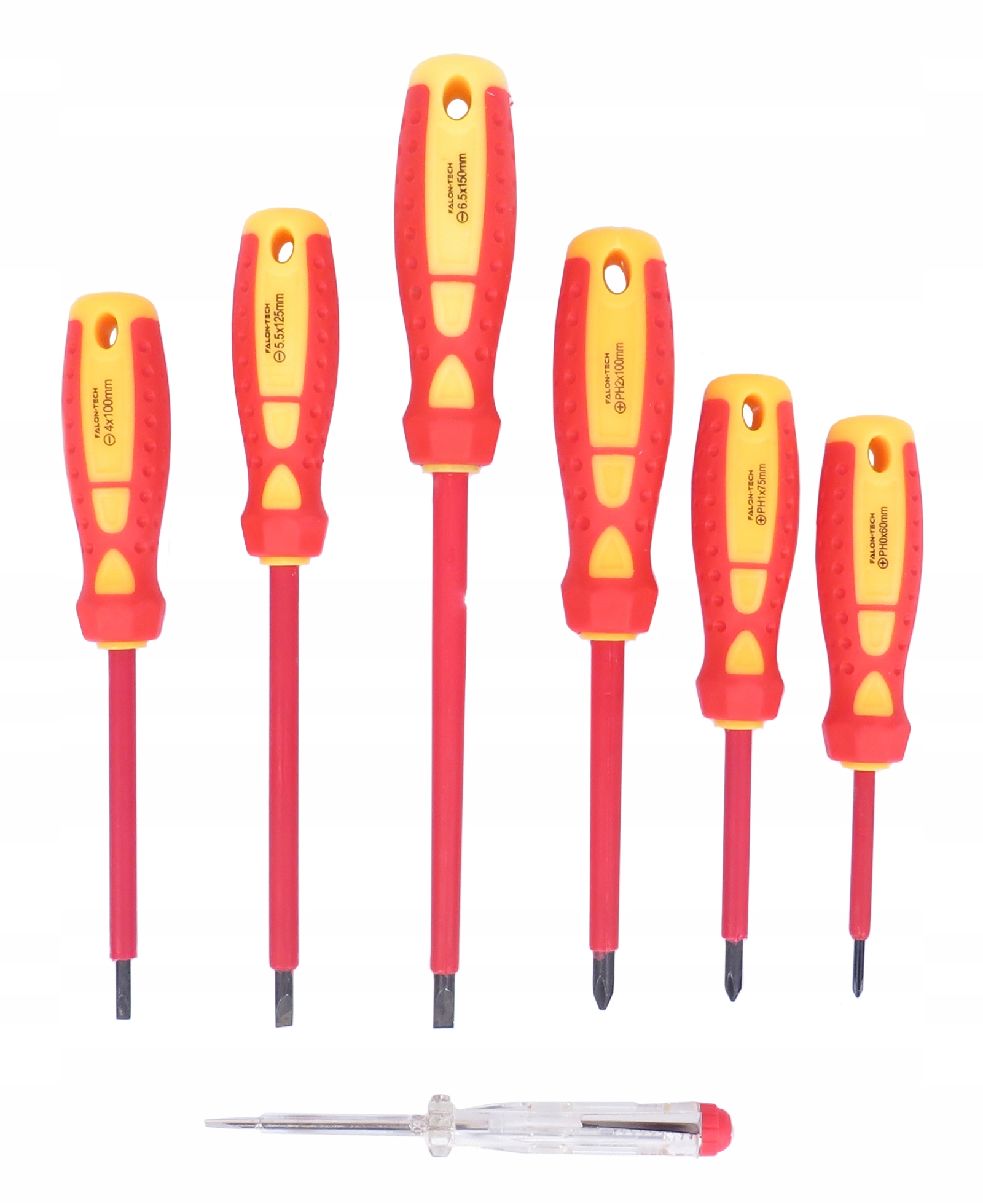 ŚRUBOKRĘTY WKRĘTAKI IZOLOWANE ZESTAW 6 śrubokrętów + Próbnik napięcia - obrazek 2