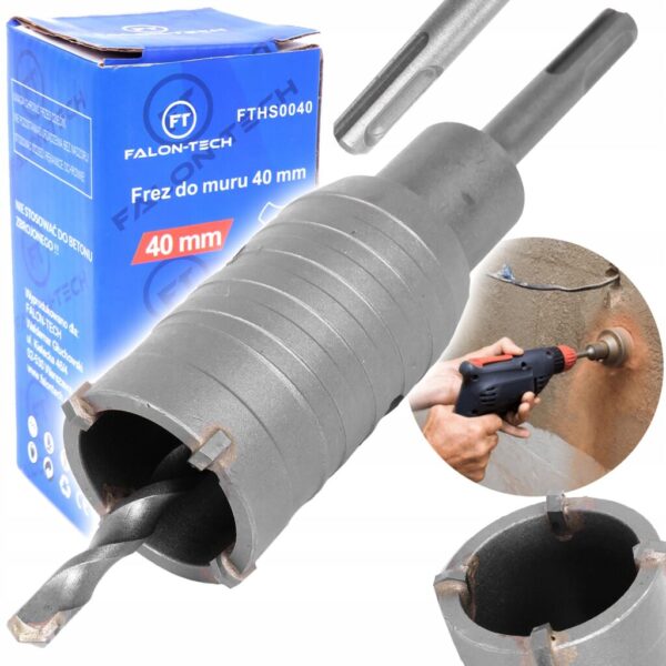OTWORNICA, KORONKA, FREZ do MURU Ø 40mm SDS PLUS+