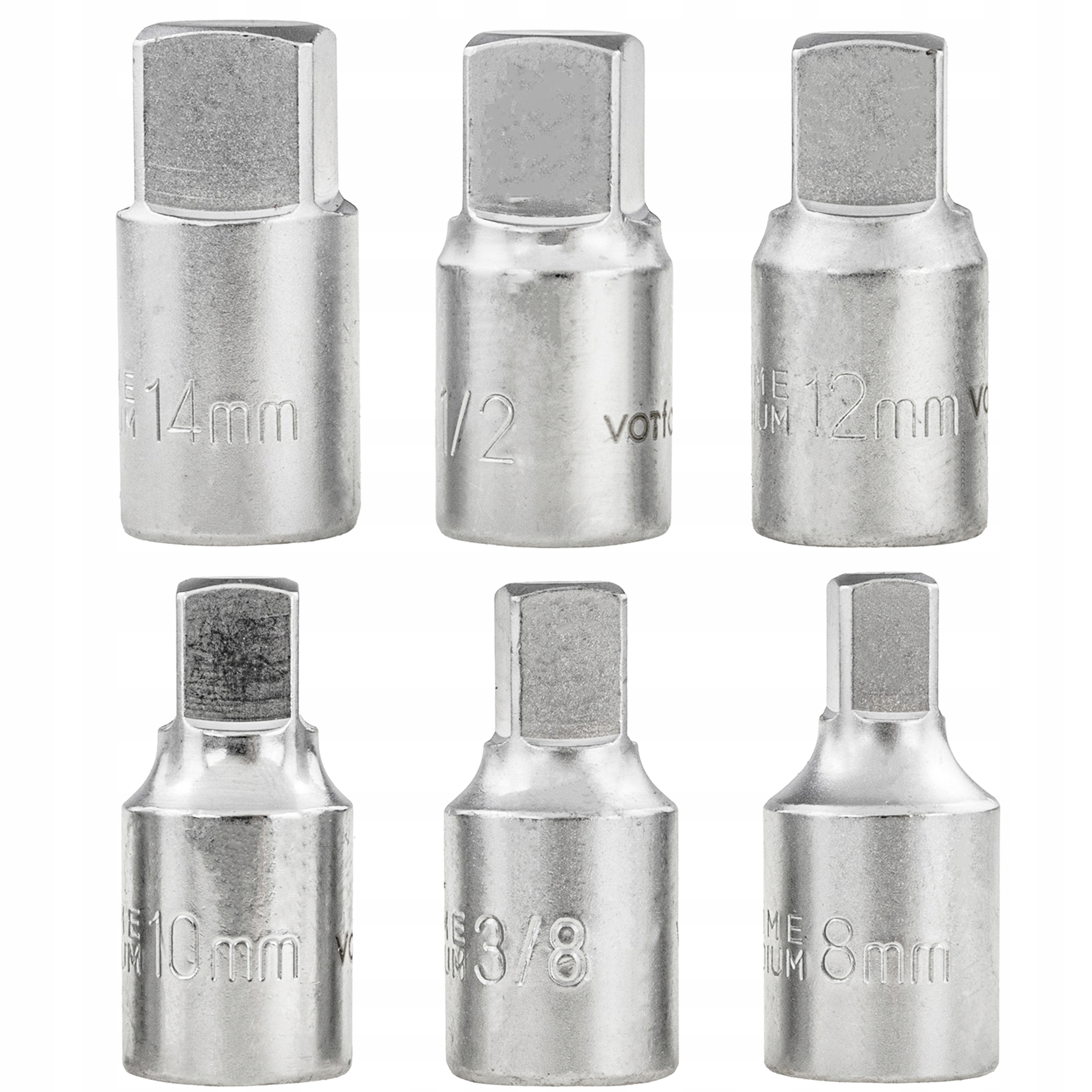 KLUCZE NASADOWE DO KORKA OLEJU KWADRATOWE WPUSTOWE Zestaw 3/8'' 1/2" 8-14mm - obrazek 3