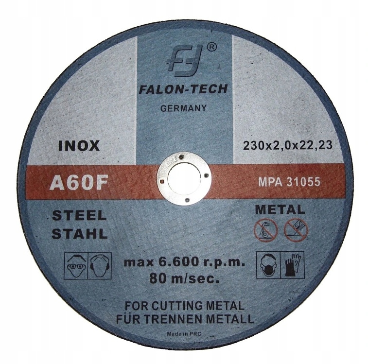 TARCZA DO CIĘCIA METALU inox 230 x 2,0 25 szt. F-T - obrazek 2