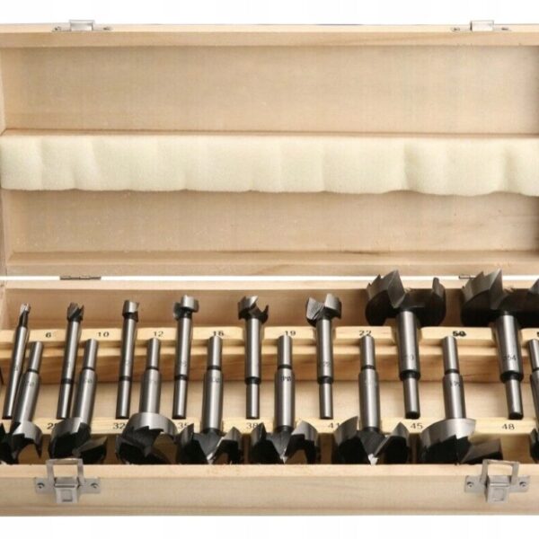 FREZY SĘKOWNIKI FLEKOWNIKI WIERTŁA DO DREWNA 6-54mm 16szt MEGA ZESTAW