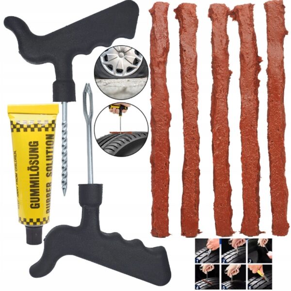 ZESTAW NAPRAWCZY DO OPON KÓŁ SZYBKA NAPRAWA 8 ELEMENTÓW FALON-TECH