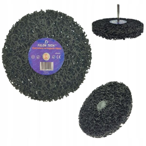 TARCZA ŚCIERNA NA TRZPIENIU Z WŁÓKNINY 100mm WŁOS MURZYNA 5szt.