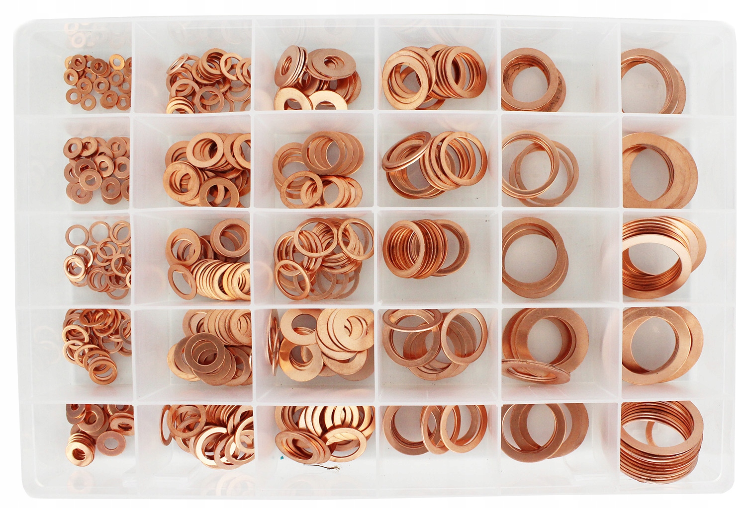 PODKŁADKI MIEDZIANE USZCZELKI MEGA ZESTAW 30 WIELKOŚCI 580 SZT - obrazek 3