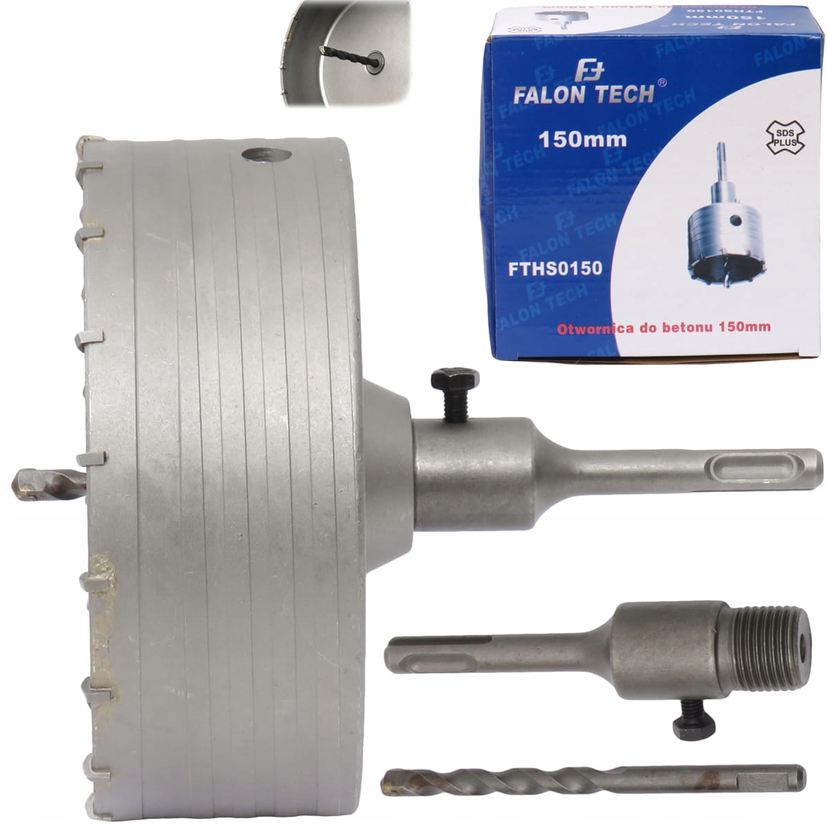 OTWORNICA KORONKA FREZ DO MURU 150mm + PRZEDŁUŻKA 110mm SDS PLUS+