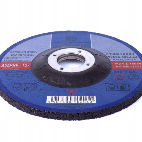 TARCZA KORUNDOWA DO SZLIFOWANIA METALU 125X6,4mm 10szt. FALON-TECH