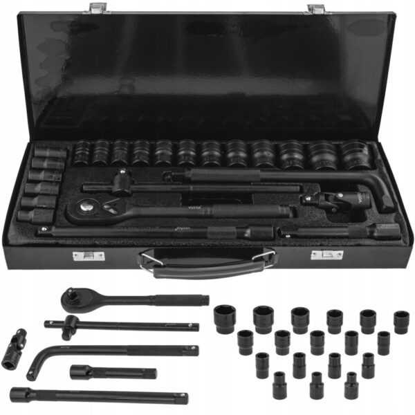 KLUCZE NASADOWE UDAROWE 8-32mm GRZECHOTKA PRZEDŁUŻKA POKRĘTŁO PRZEGUB 24 EL