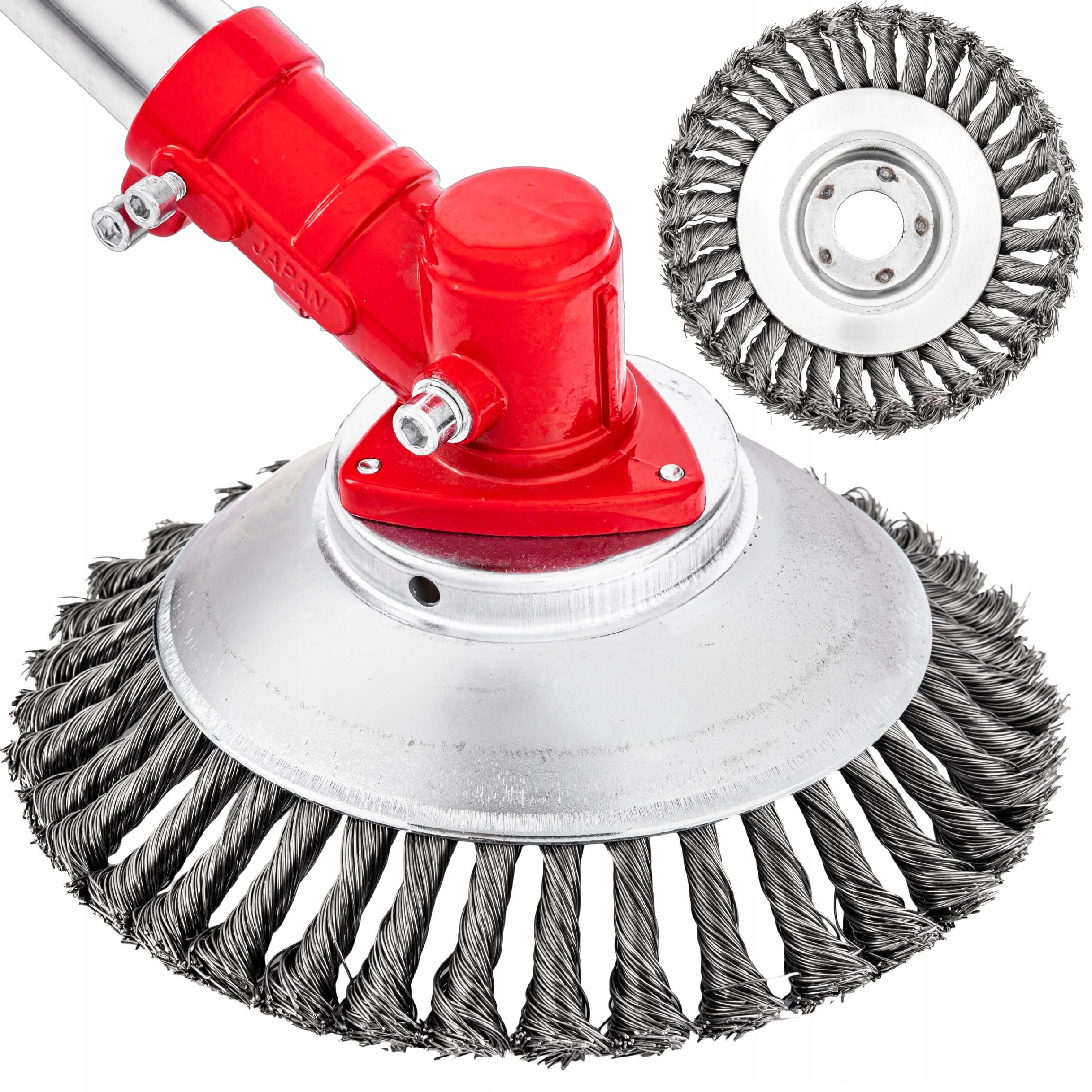 SZCZOTKA DO KOSY TARCZOWA DRUCIANA PLECIONA MOCNA DO CHWASTÓW 200/ 25,4mm