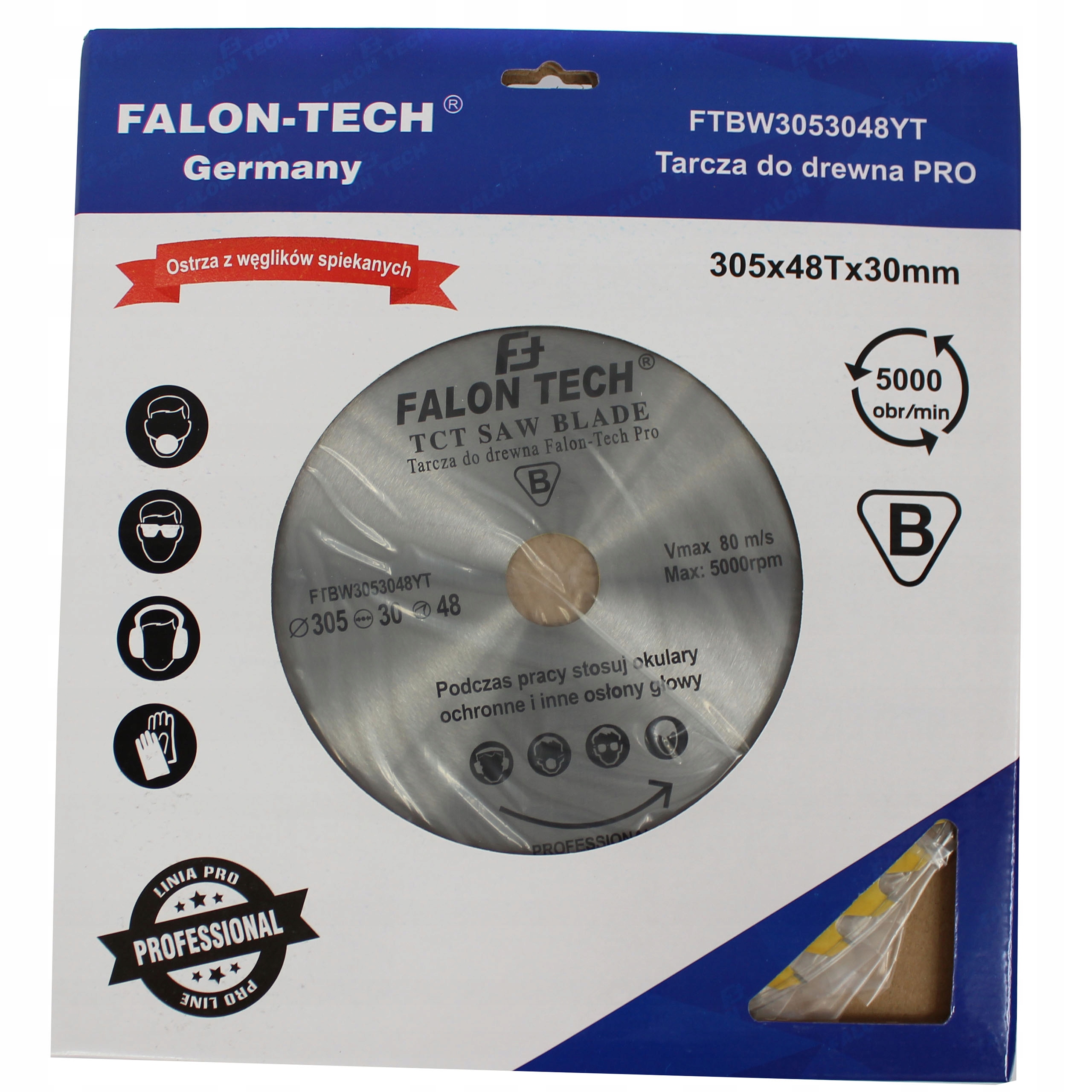 TARCZA 305x30x48T Professional PRO LINE FALON-TECH DO DREWNA - obrazek 2