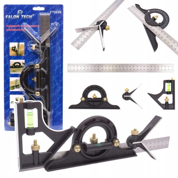 KĄTOWNIK KĄTOMIERZ Uniwersalny WIELOFUNKCYJNY 0-180° FALON-TECH