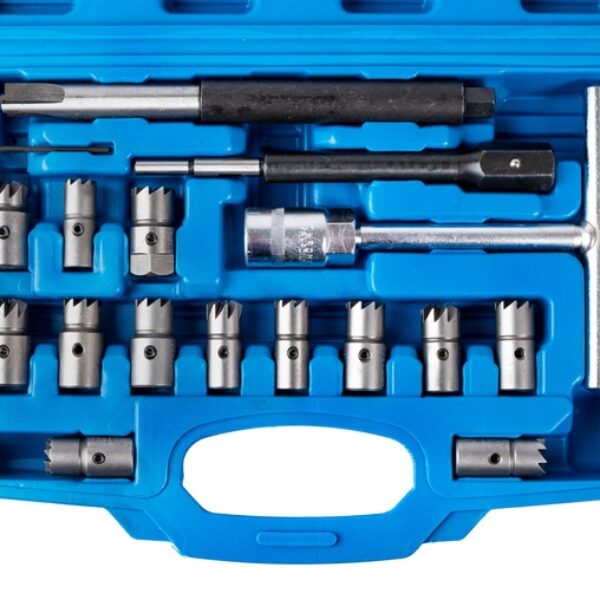 FREZY DO GNIAZD WTRYSKIWACZY WTRYSKÓW ZESTAW 17el