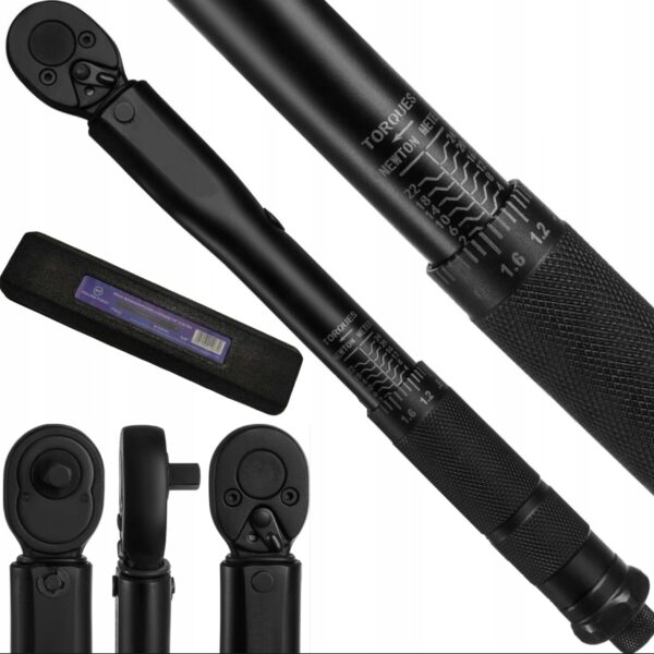 KLUCZ DYNAMOMETRYCZNY NASTAWNY 28-210 Nm 1/2" METALOWY LEWO/PRAWO Z BLOKADĄ