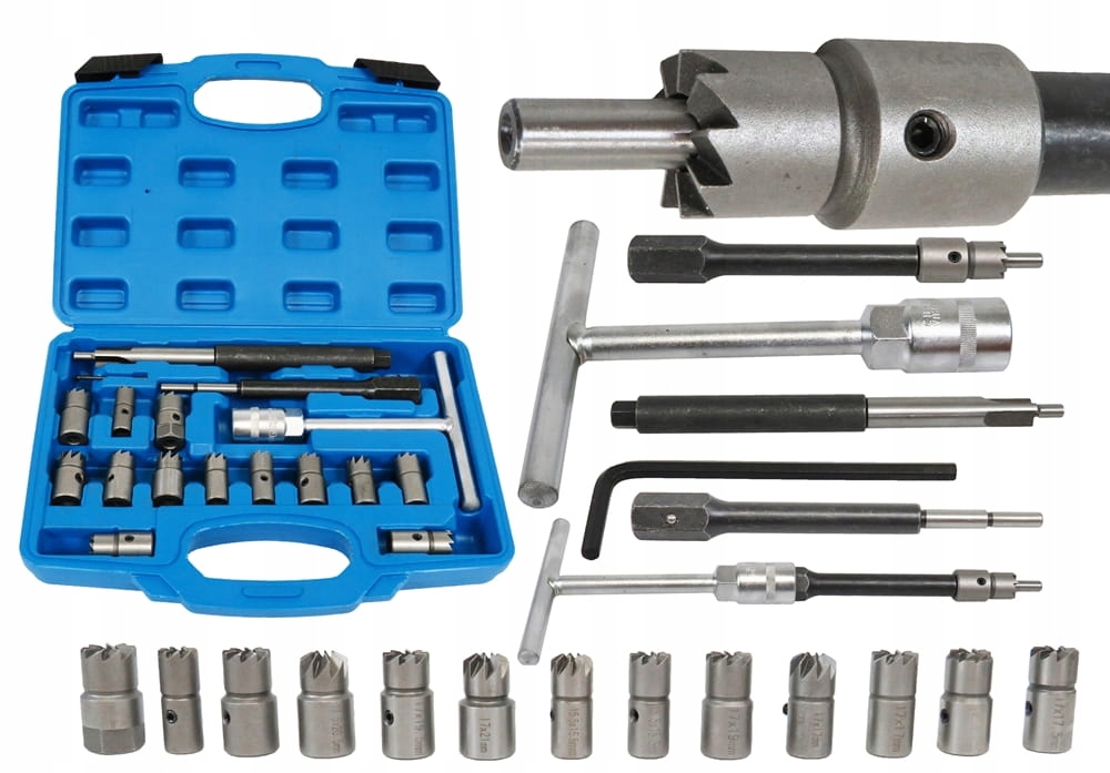 FREZY DO GNIAZD WTRYSKIWACZY WTRYSKÓW ZESTAW 17el - obrazek 3