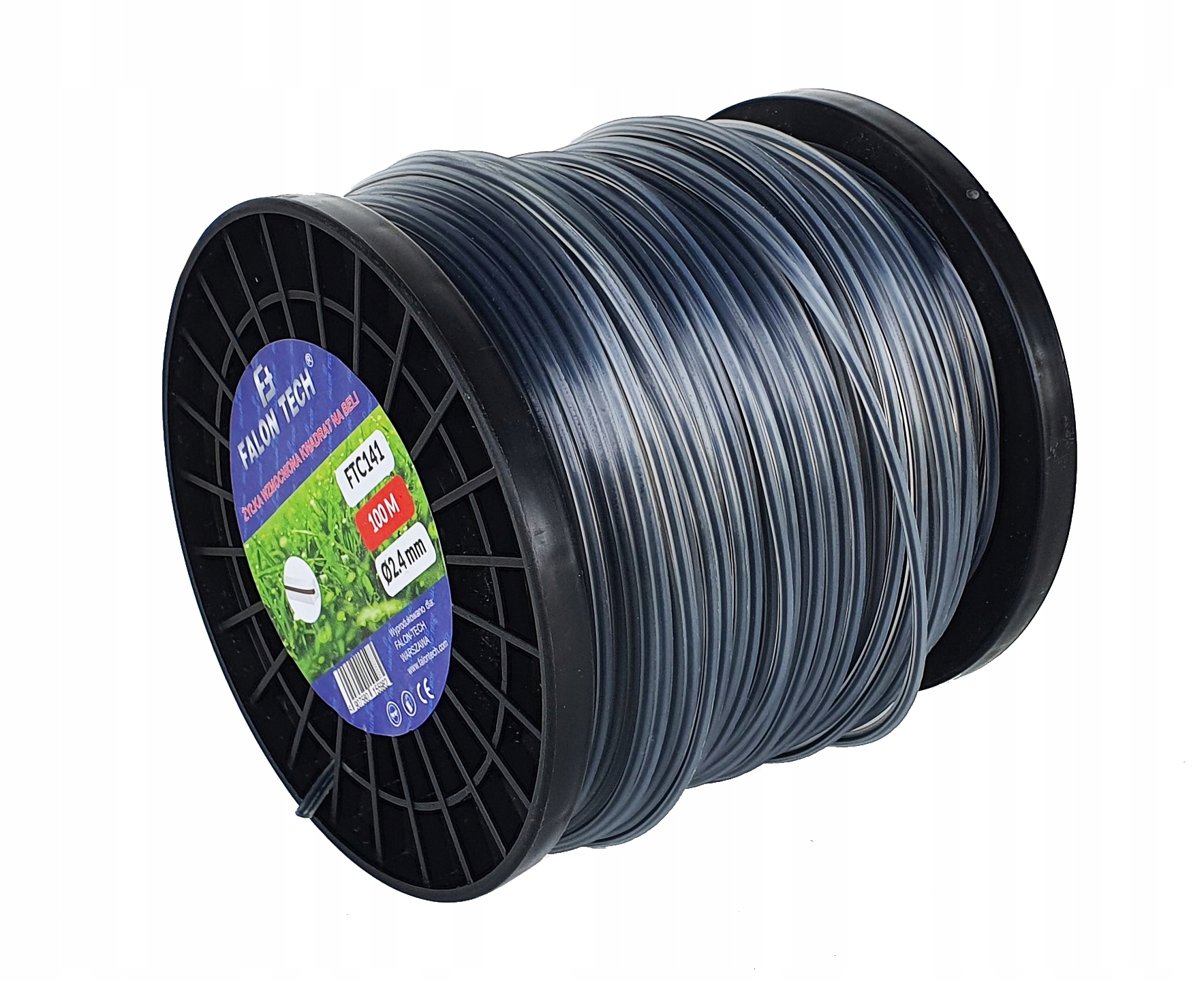 ŻYŁKA TNĄCA WZMACNIANA ZBROJONA KWADRAT DO KOSY PODKASZRKI OSTRA 2,4mm 100m - obrazek 3