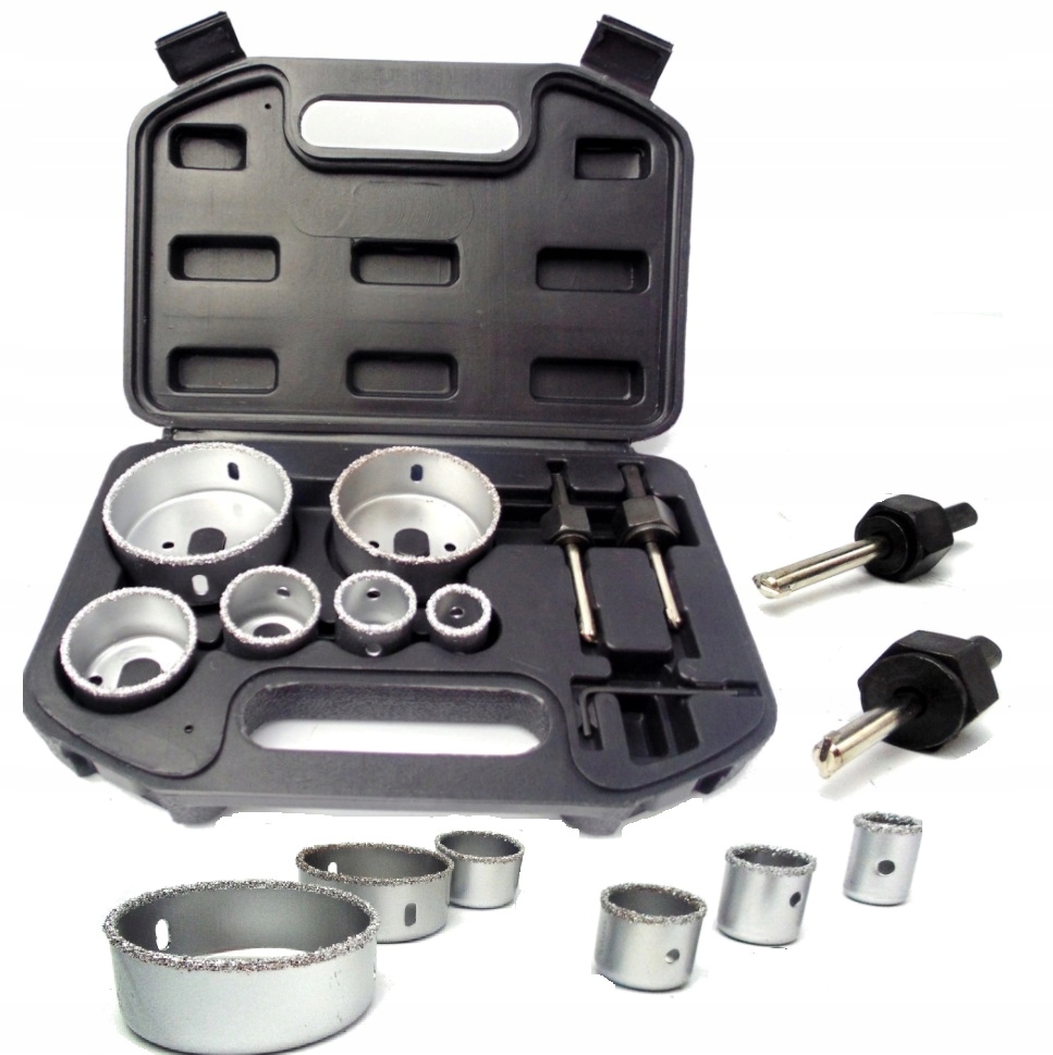 OTWORNICE WOLFRAMOWE DO GLAZURY PŁYTEK CERAMICZNYCH ZESTAW 8 ELEMENTÓW