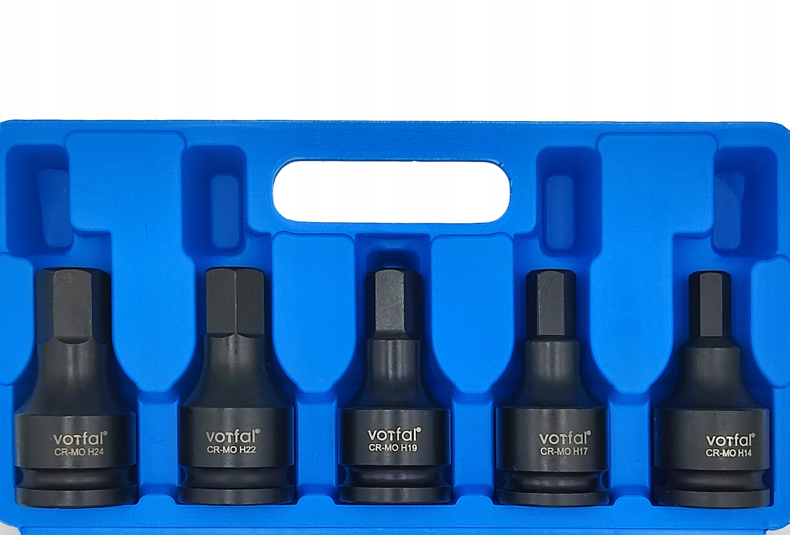 KLUCZE NASADOWE UDAROWE AMPULOWE Cr-Mo IMBUS HEX 3/4" 14-24mm ZESTAW 5 El. - obrazek 3