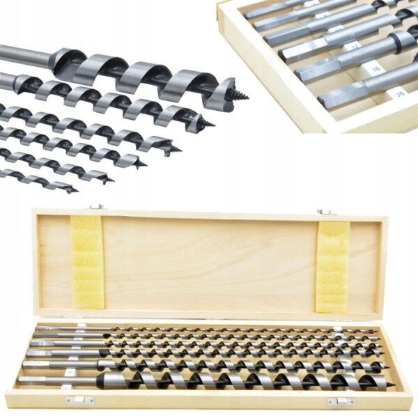 WIERTŁA DO DREWNA DŁUGIE 460MM ZWSTAW 6szt. 6-25 mm PROFESSIONAL