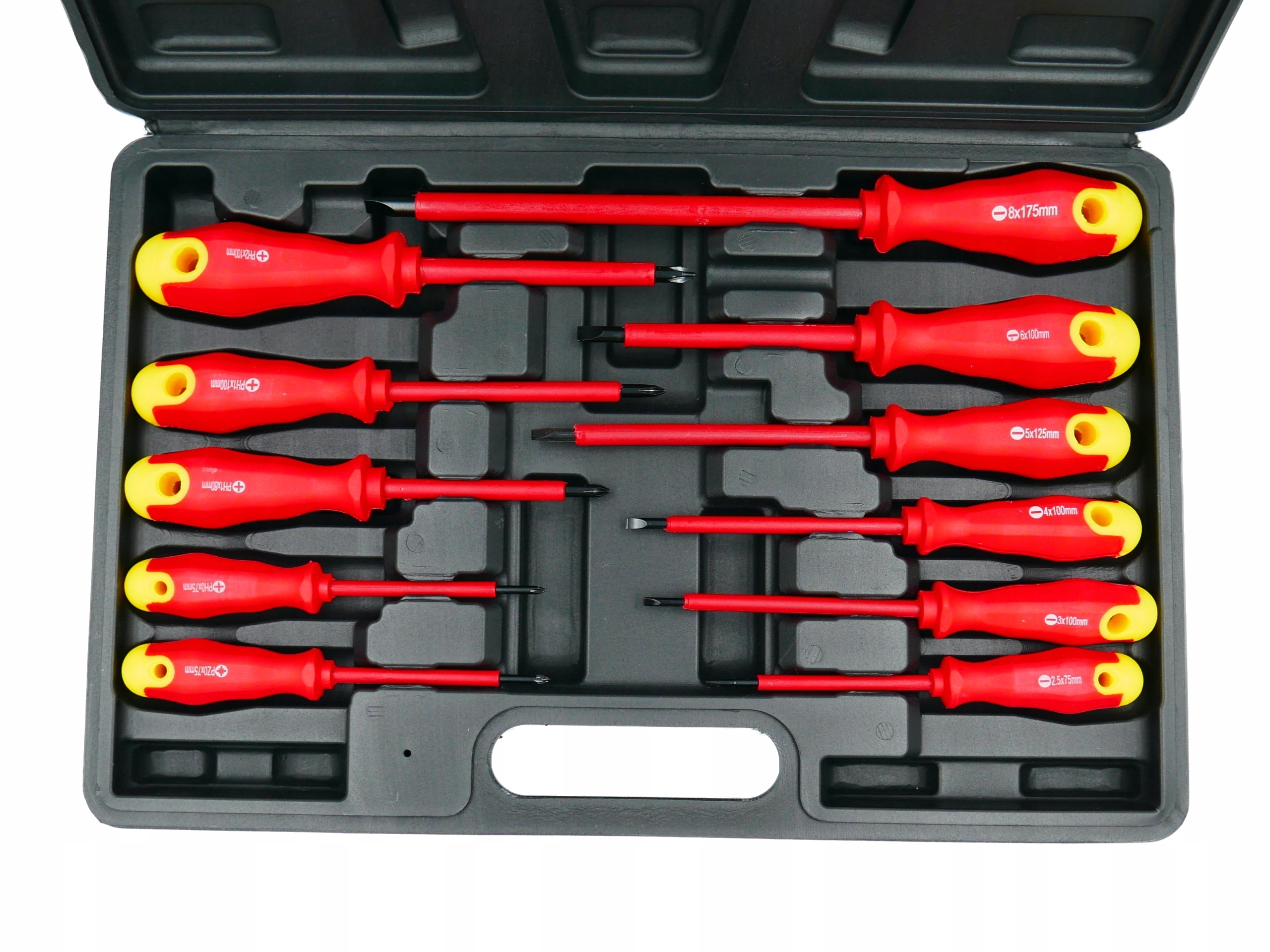ŚRUBOKRĘTY WKRĘTAKI IZOLOWANE ZESTAW 11 rozmiarów + WALIZKA - obrazek 3