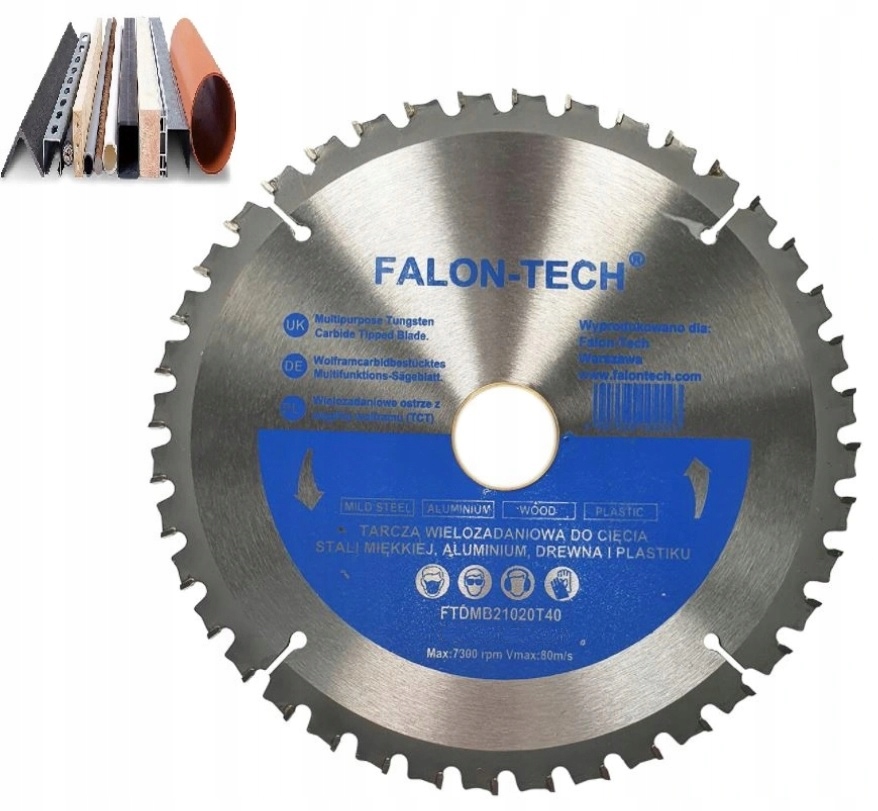 TARCZA PIŁA DO CIĘCIA ALUMINIUM DREWNA PLASTIKU 160x20/40T wielozadaniowa - obrazek 3