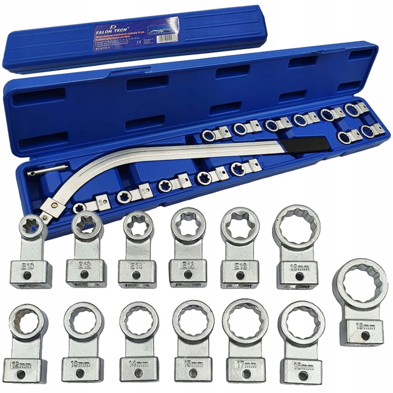 KLUCZE OCZKOWE DO NAPINACZY PASKA ROZRZĄDU TORX ZESTAW 10-19MM 15 EL