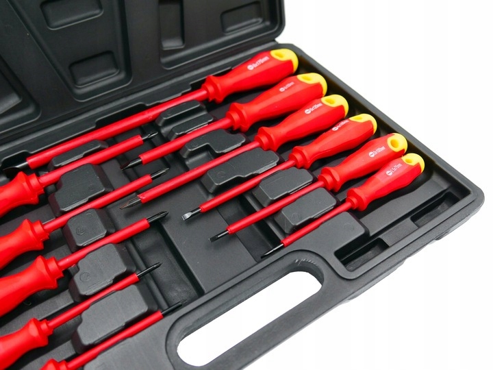 ŚRUBOKRĘTY WKRĘTAKI IZOLOWANE ZESTAW 11 rozmiarów + WALIZKA - obrazek 4