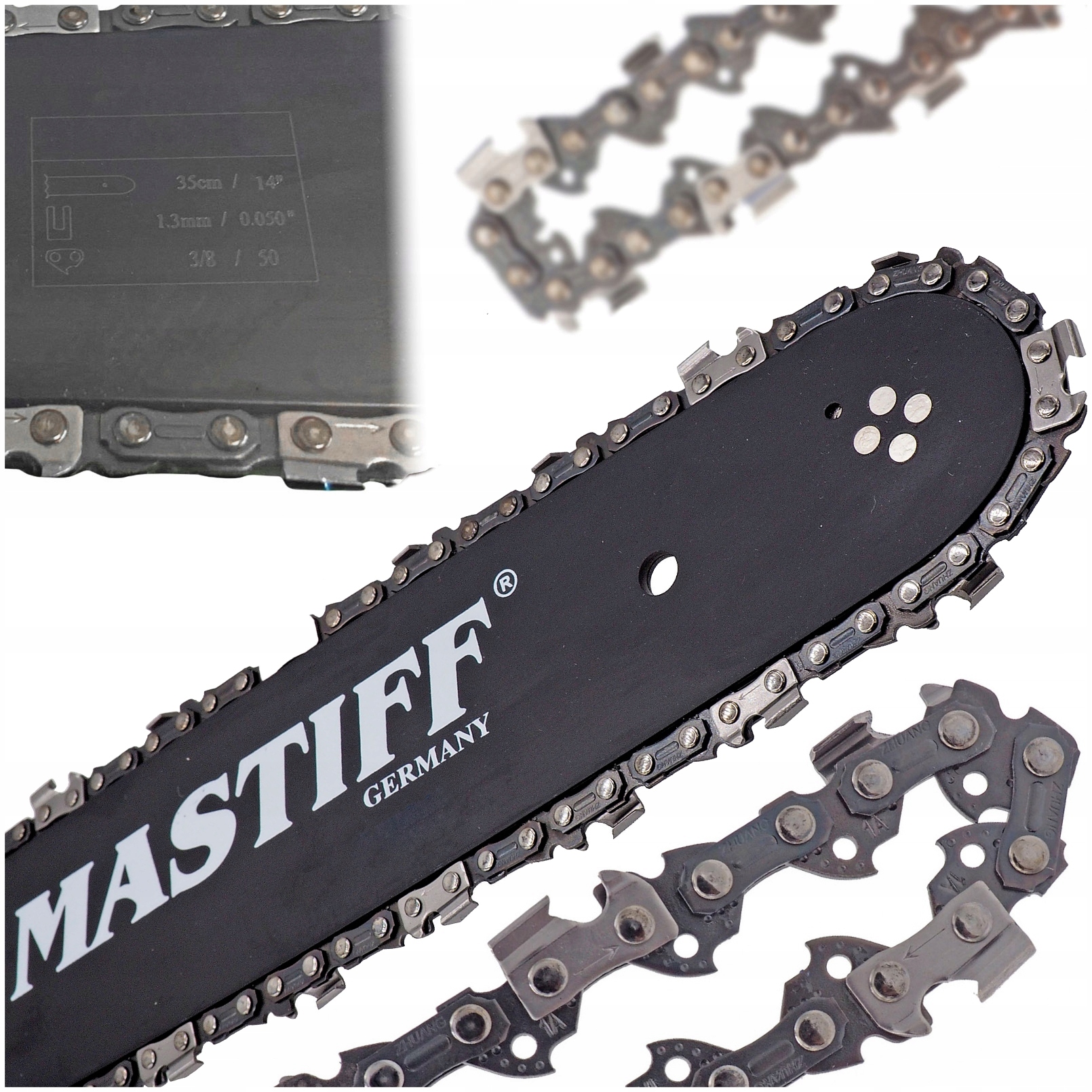PROWADNICA Z 2 ŁAŃCUCHAMI DO PIŁY SPALINOWEJ STIHL 14" 35cm 3/8 1,3mm 50T