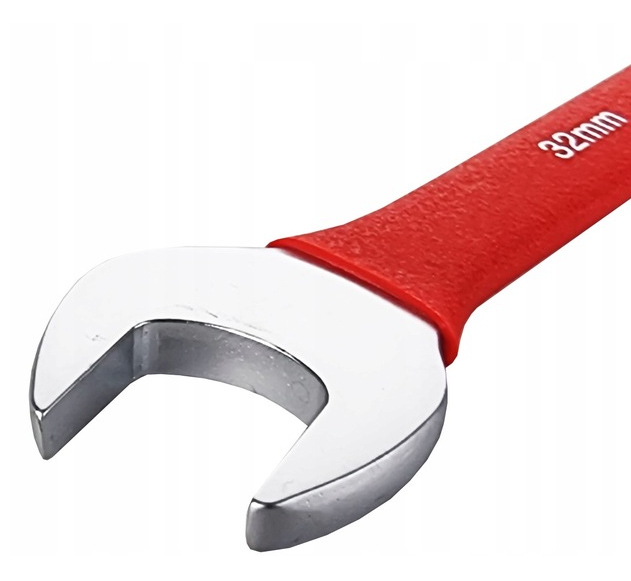 KLUCZE PŁASKO OCZKOWE Cr-V POLEROWANE Z GUMOWYM UCHWYTEM 6-32MM 17EL. - obrazek 4