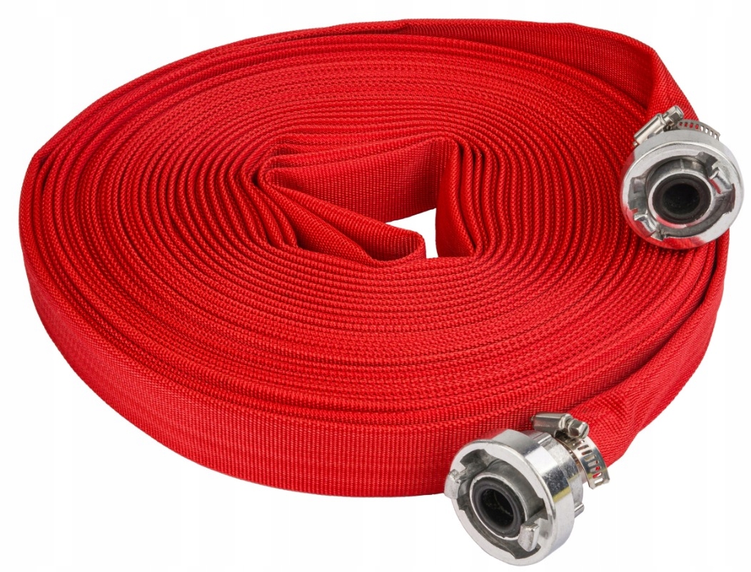 WĄŻ STRAŻACKI Parciany DO BRUDNEJ WODY SZAMBA 1" 20M MOCNY 8 BAR 2x złącza - obrazek 2