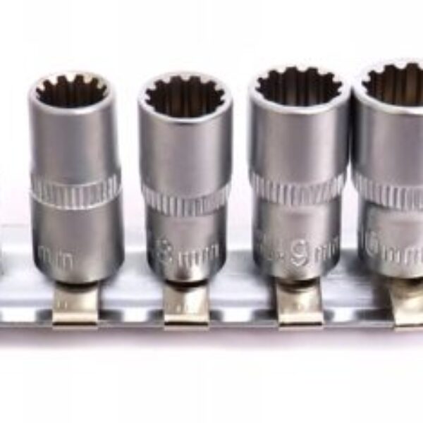 KLUCZE NASADOWE SPLINE 12 KĄTNE 1/4" 13SZT ZESTAW STAL Cr-V