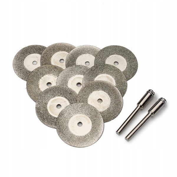 TARCZA DIAMENTOWA Ø50mm DO MINISZLIFIERKI DREMELA 10 TARCZ + 2 TRZPIENIE - obrazek 2