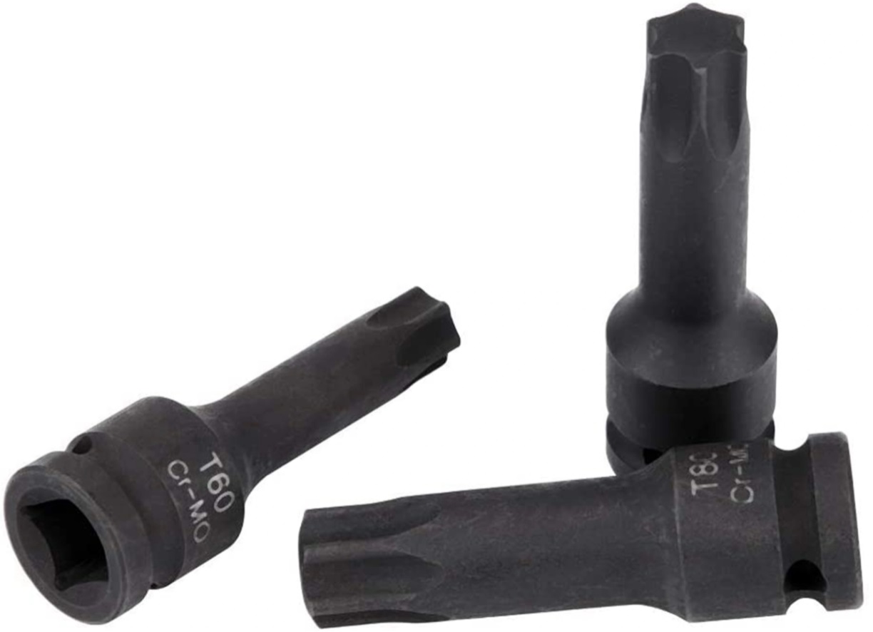 KLUCZE NASADOWE TORX TRZPIENIOWE T30-T80 UDAROWE DŁUGIE 1/2" 8szt. CR-MO - obrazek 3