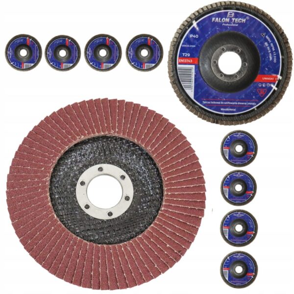 TARCZA LISTKOWA LAMELKA do SZLIFOWANIA DREWNA-METALU 125mm P40 FALON-TECH