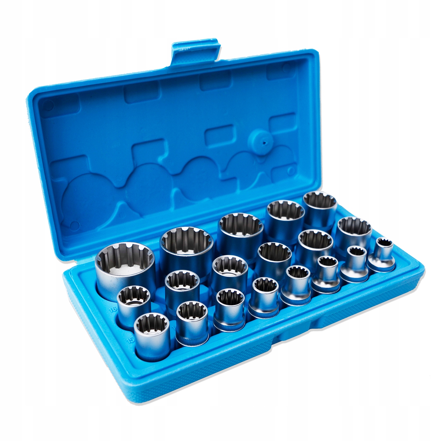 KLUCZE NASADOWE SPLINE 12 KĄTNE 19SZT ZESTAW - obrazek 4