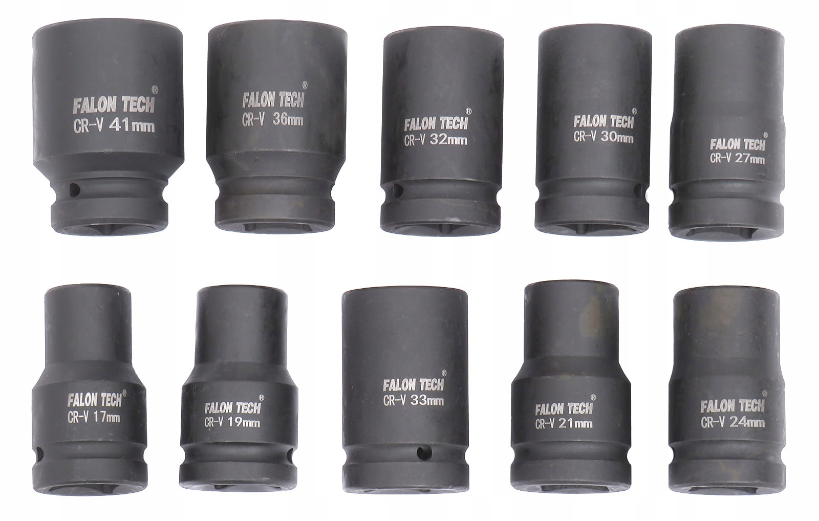 KLUCZE NASADOWE UDAROWE KUTE CR-V 17-41mm 1" Zestaw 10szt. FALON-TECH - obrazek 4