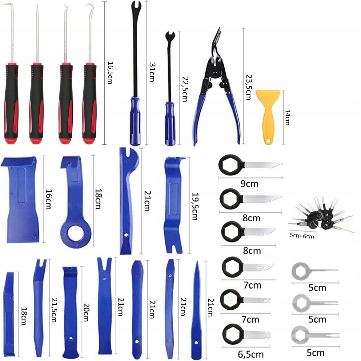 ŚCIĄGACZ TAPICERKI SPINEK RADIA ORINGÓW MEGA ZESTAW ŚCIAGACZY 41 EL - obrazek 2