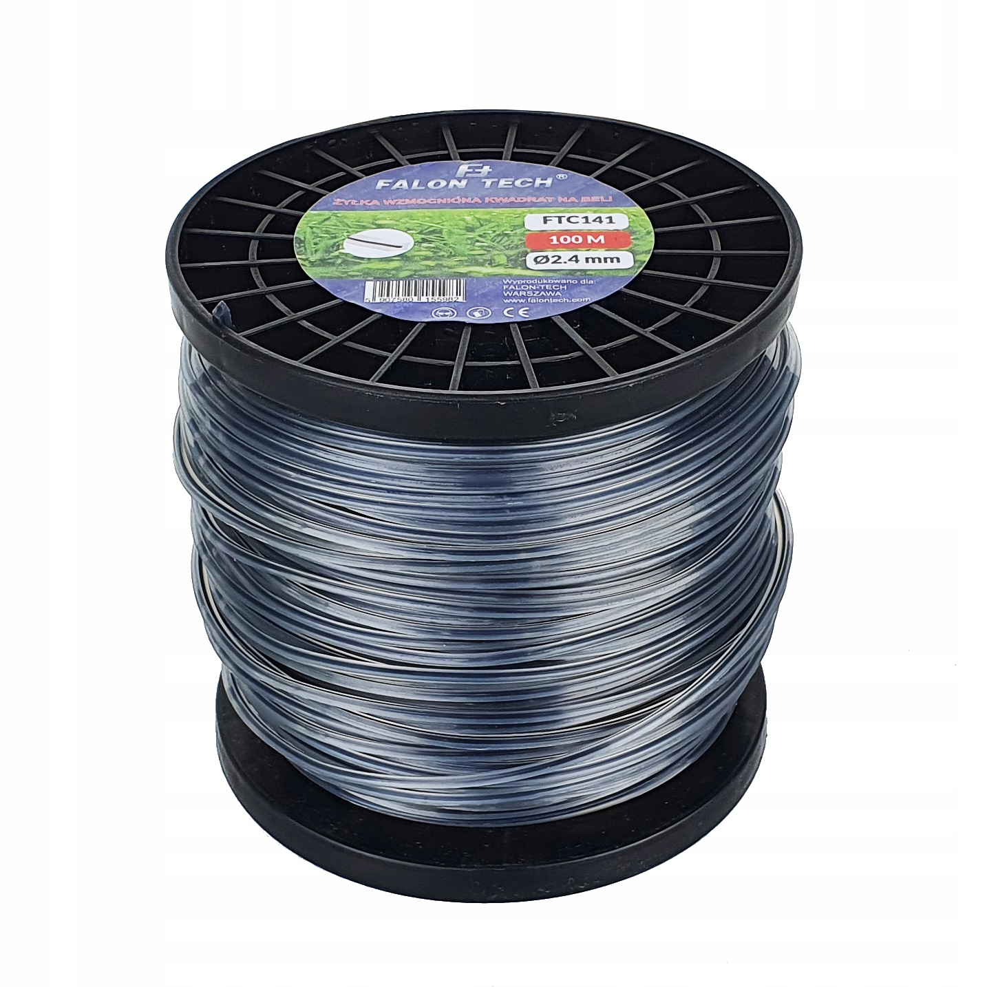 ŻYŁKA TNĄCA WZMACNIANA ZBROJONA KWADRAT DO KOSY PODKASZRKI OSTRA 2,4mm 100m - obrazek 2