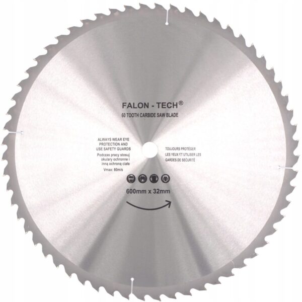 TARCZA PIŁA WIDIOWA DO DREWNA 600 mm x 32 x 60T Falon-Tech