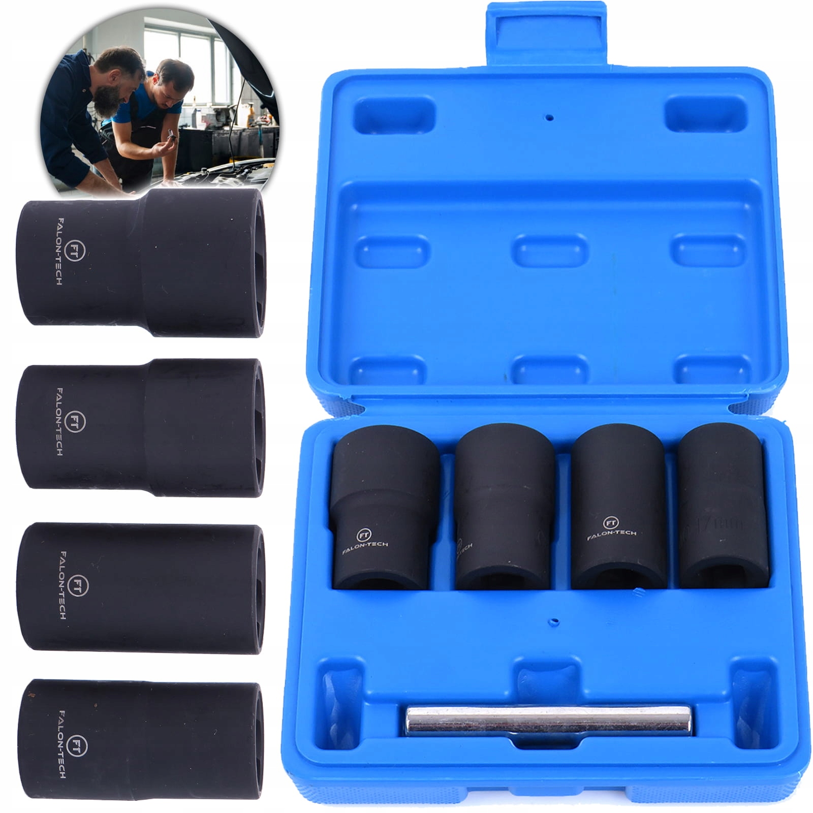 NASADKI DO USZKODZONYCH OBROBIONYCH ŚRUB NAKRĘTEK Cr-Mo Długie 17-22MM 5EL - obrazek 2