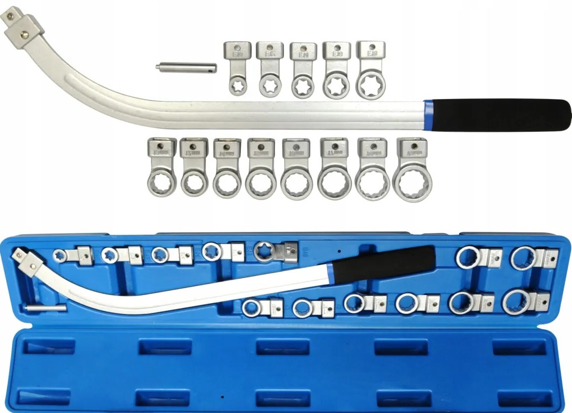 KLUCZE OCZKOWE DO NAPINACZY PASKA ROZRZĄDU TORX ZESTAW 10-19MM 15 EL - obrazek 2
