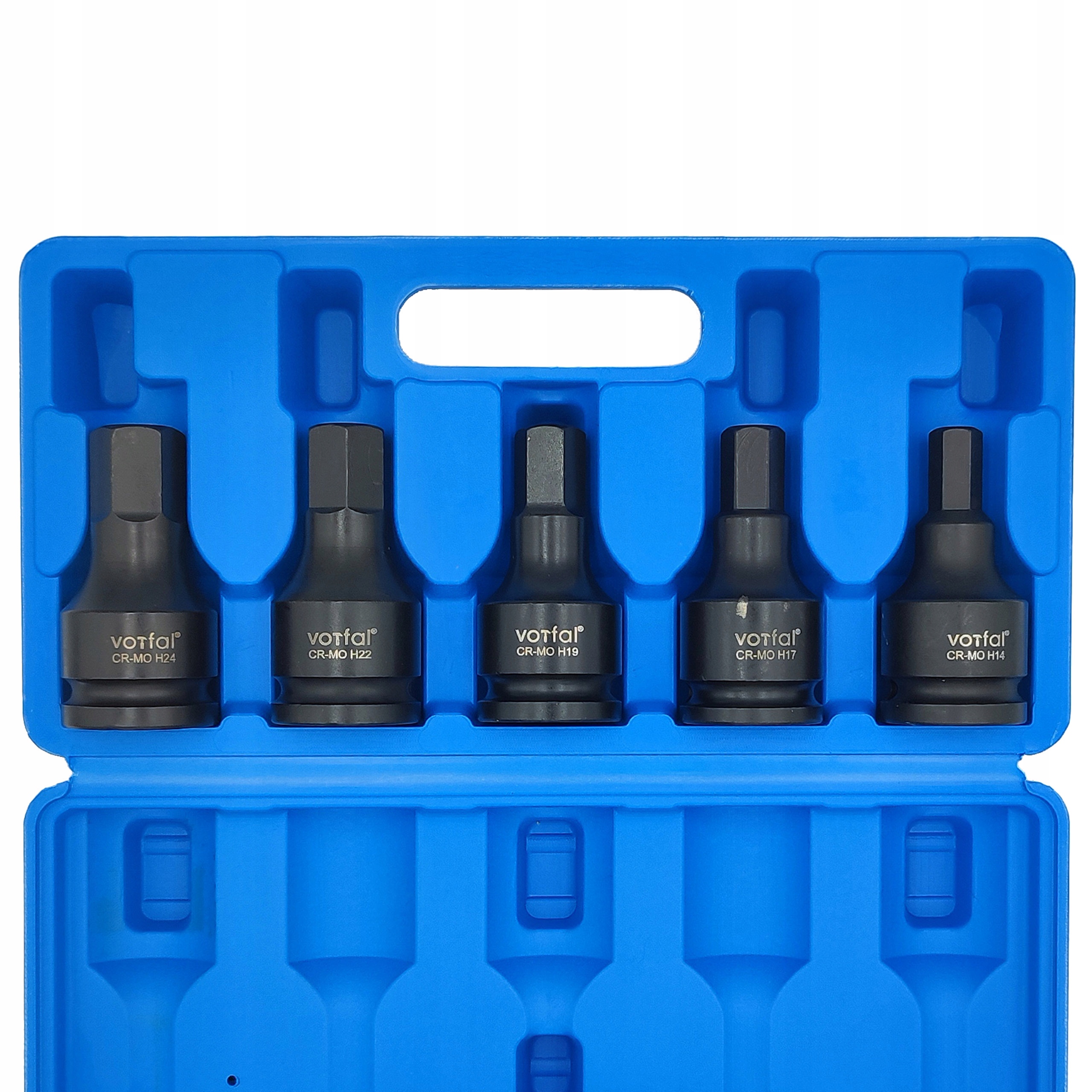 KLUCZE NASADOWE UDAROWE AMPULOWE Cr-Mo IMBUS HEX 3/4" 14-24mm ZESTAW 5 El. - obrazek 4