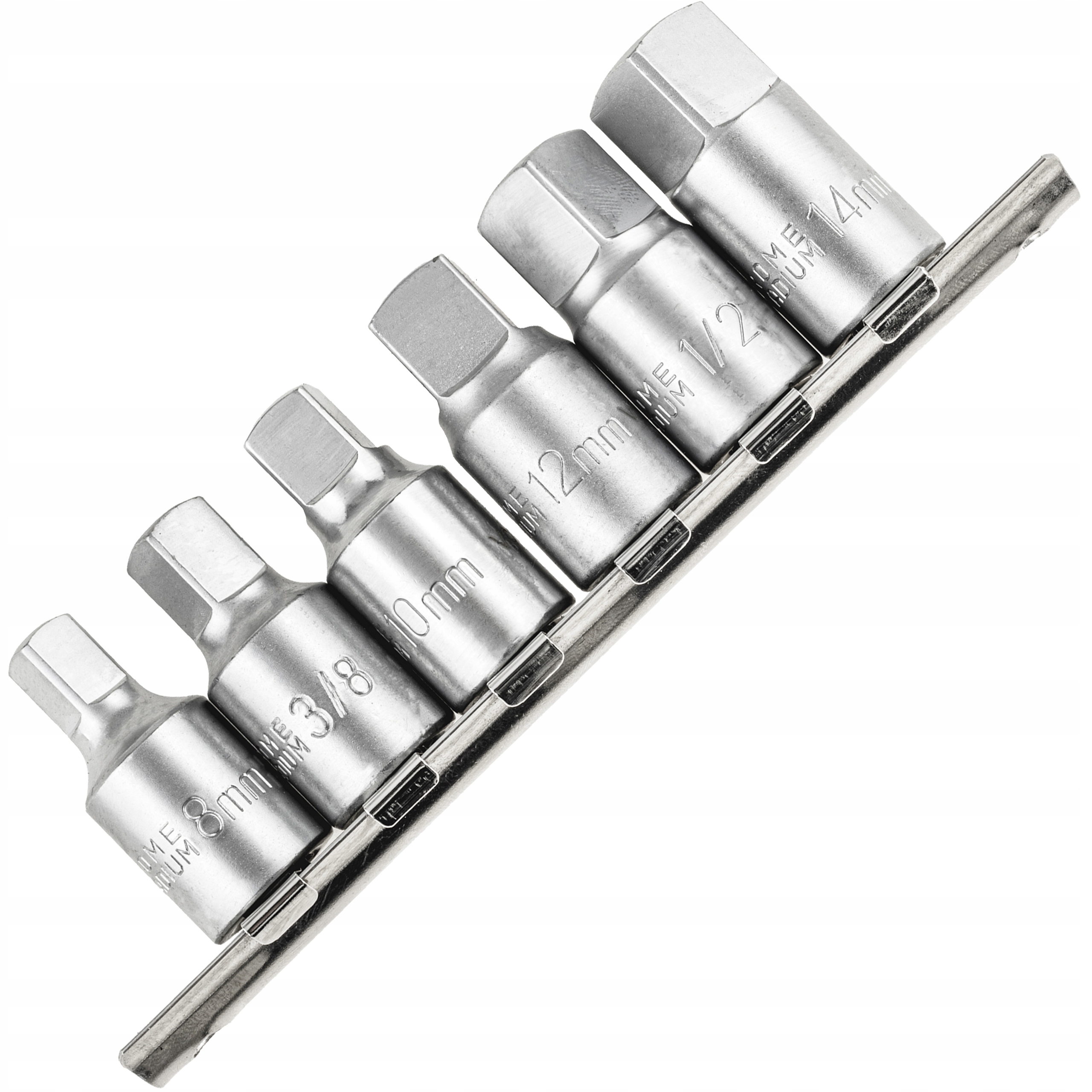 KLUCZE NASADOWE DO KORKA OLEJU KWADRATOWE WPUSTOWE Zestaw 3/8'' 1/2" 8-14mm - obrazek 2