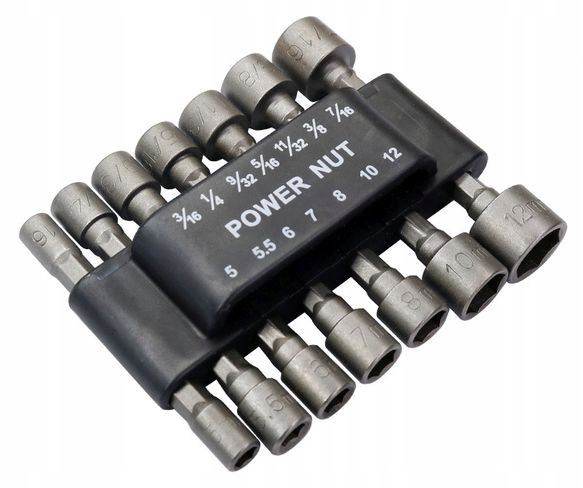 KLUCZE NASADKI BITY DO WKRĘTARKI 1/4" ZESTAW 14 elementów FALON-TECH - obrazek 4