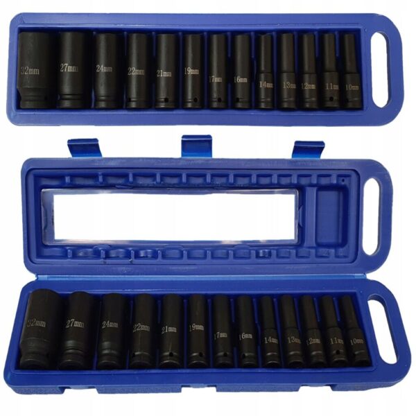 NASADKI UDAROWE DŁUGIE KUTE 1/2" 13szt HIT 2023r