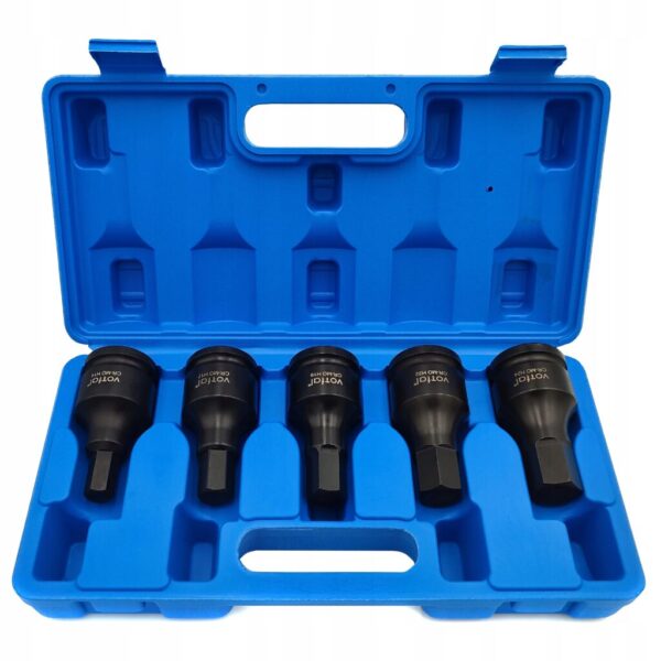 KLUCZE NASADOWE UDAROWE AMPULOWE Cr-Mo IMBUS HEX 3/4" 14-24mm ZESTAW 5 El.