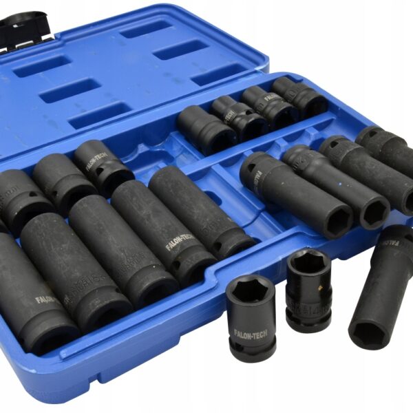 NASADEKI UDAROWE DŁUGIE KRÓTKIE 1/2" 10-19mm 20szt