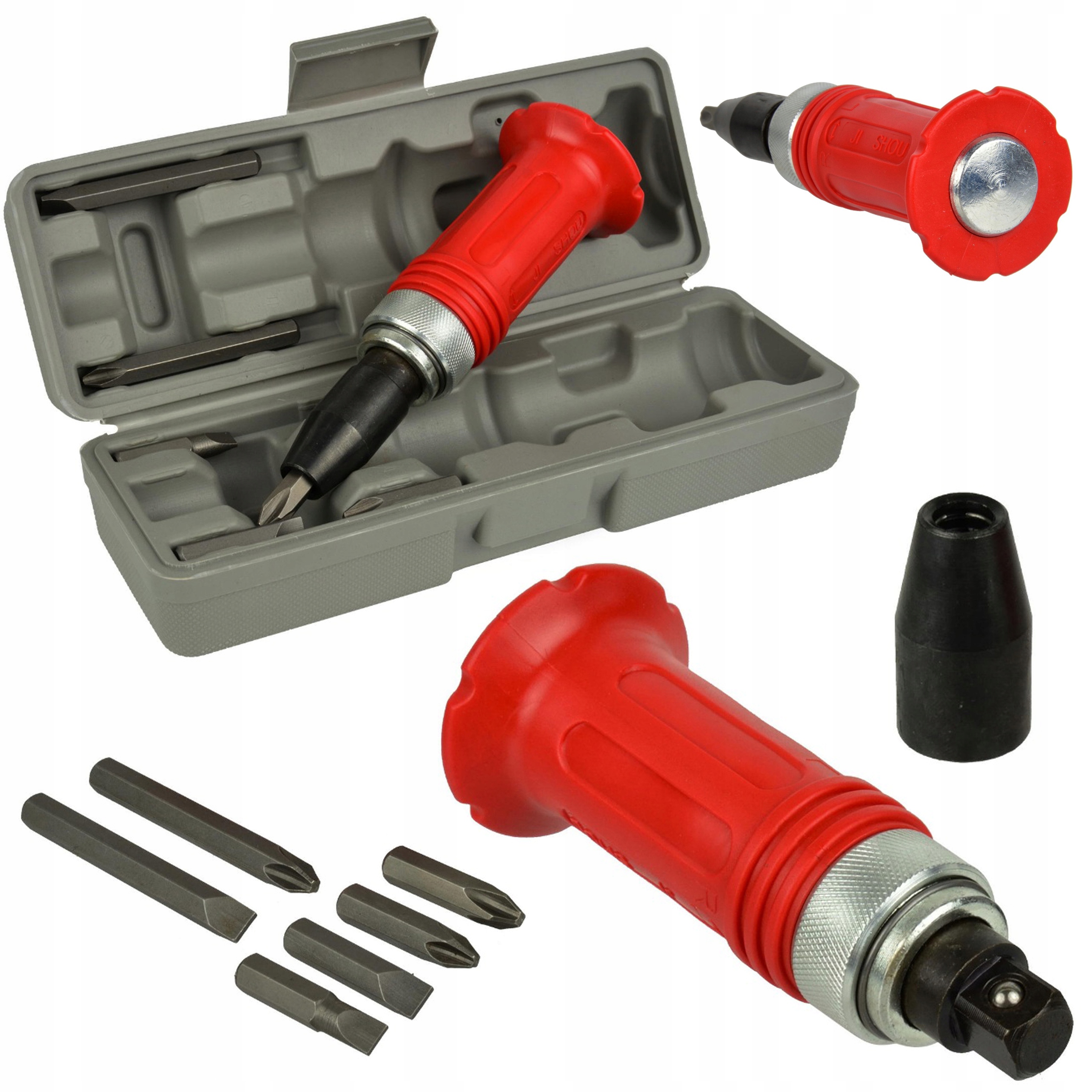 WKRĘTAK WYKRĘTAK UDAROWY DO PODBIJANIA 1/2" + 6 BITÓWW - obrazek 2