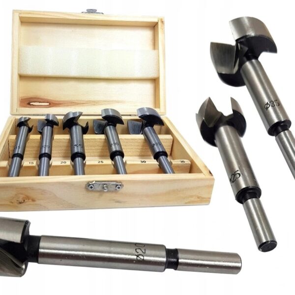 FREZY SĘKOWNIKI FLEKOWNIKI WIERTŁA DO DREWNA 15-35mm 5szt