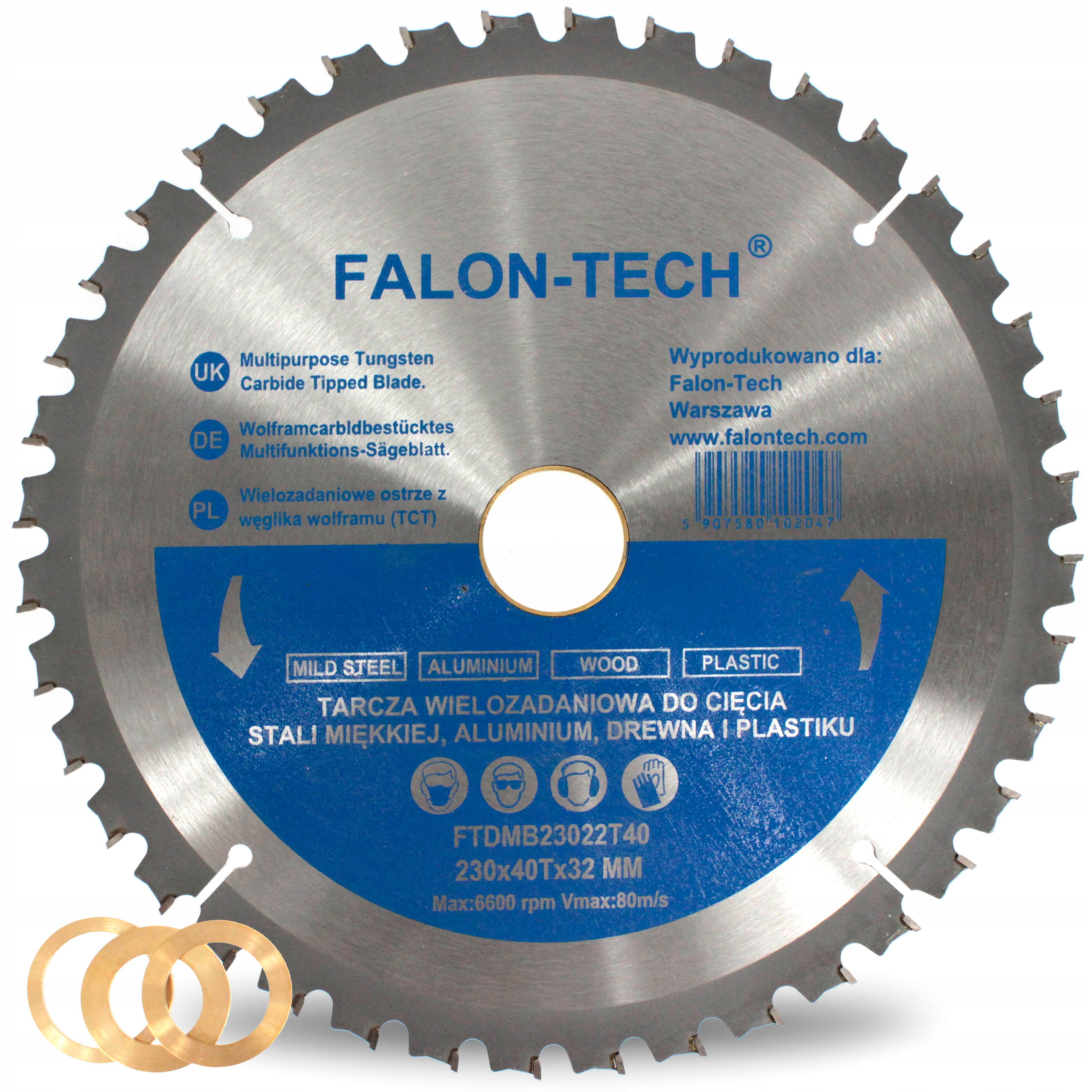 TARCZA PIŁA DO CIĘCIA ALUMINIUM DREWNA PLASTIKU 230x32/40T wielozadaniowa