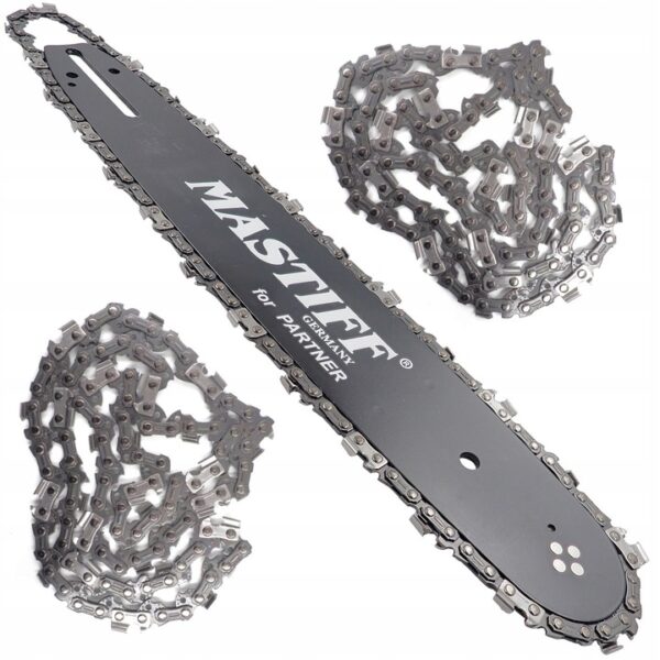PROWADNICA Z 2 ŁAŃCUCHAMI DO PIŁY SPALINOWEJ PARTNER 14" 35cm 3/8 1,3mm 52T