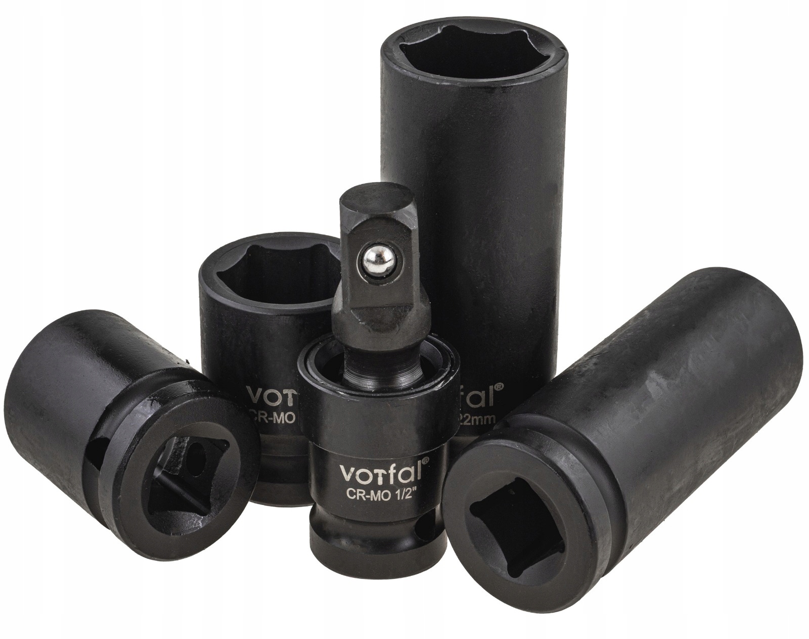 NASADKI UDAROWE DŁUGIE KRUTKIE 1/2" + PRZEDŁUŻKA + PRZEGUB Zestaw 33 EL. - obrazek 2